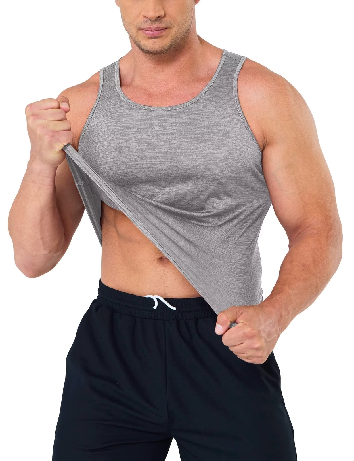 Men’s Tank Tops Sleeveless Gym Workout A-Shirt Quick Dry Muscle Shirt Summer Tee