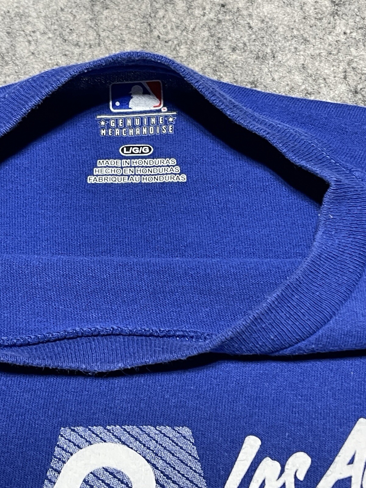 MLB Los Angeles Dodgers Blue LA Baseball Team Large Shirt