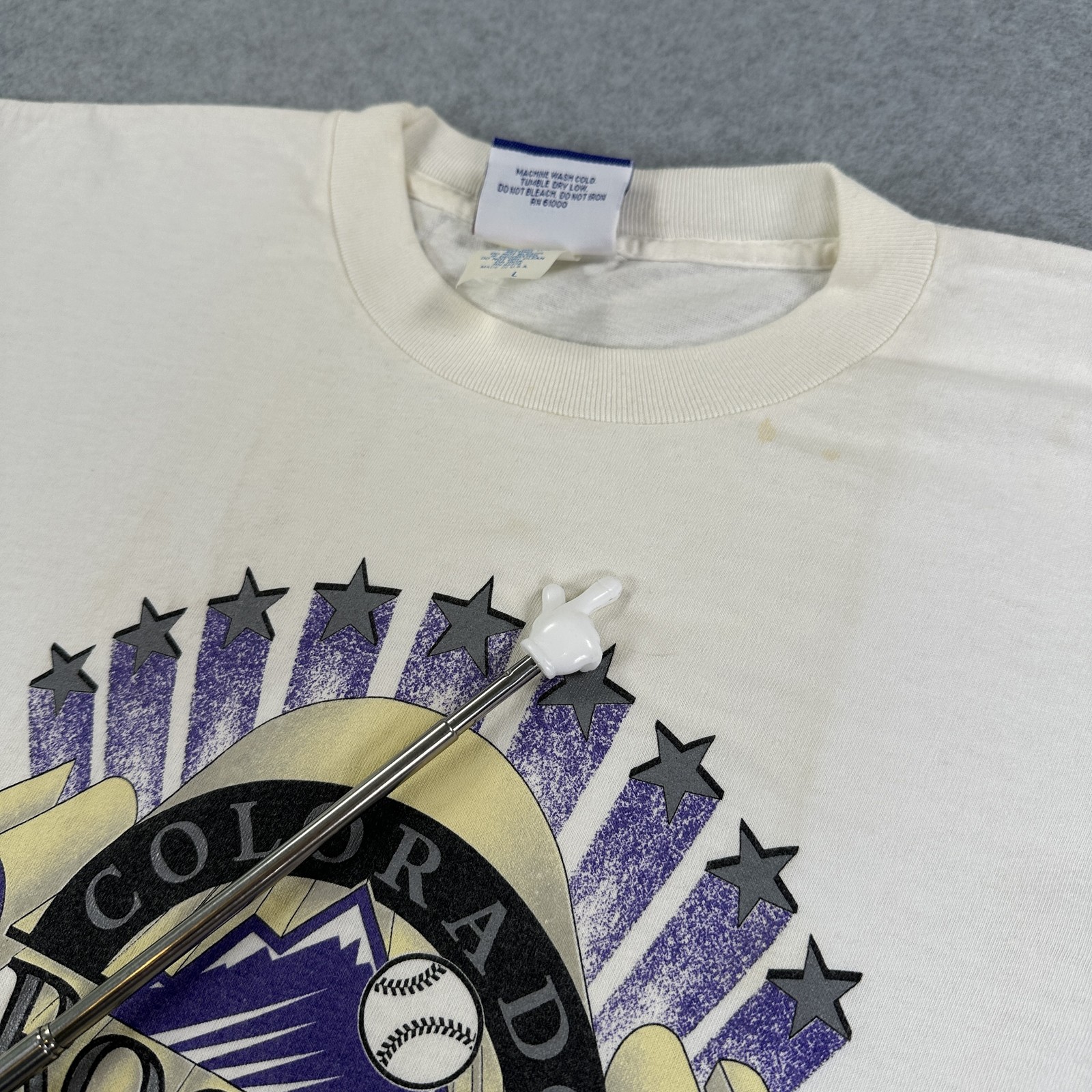 1993 Colorado Rockies Opening Day T-Shirt April 9 vs Montreal Expos MLB Vintage