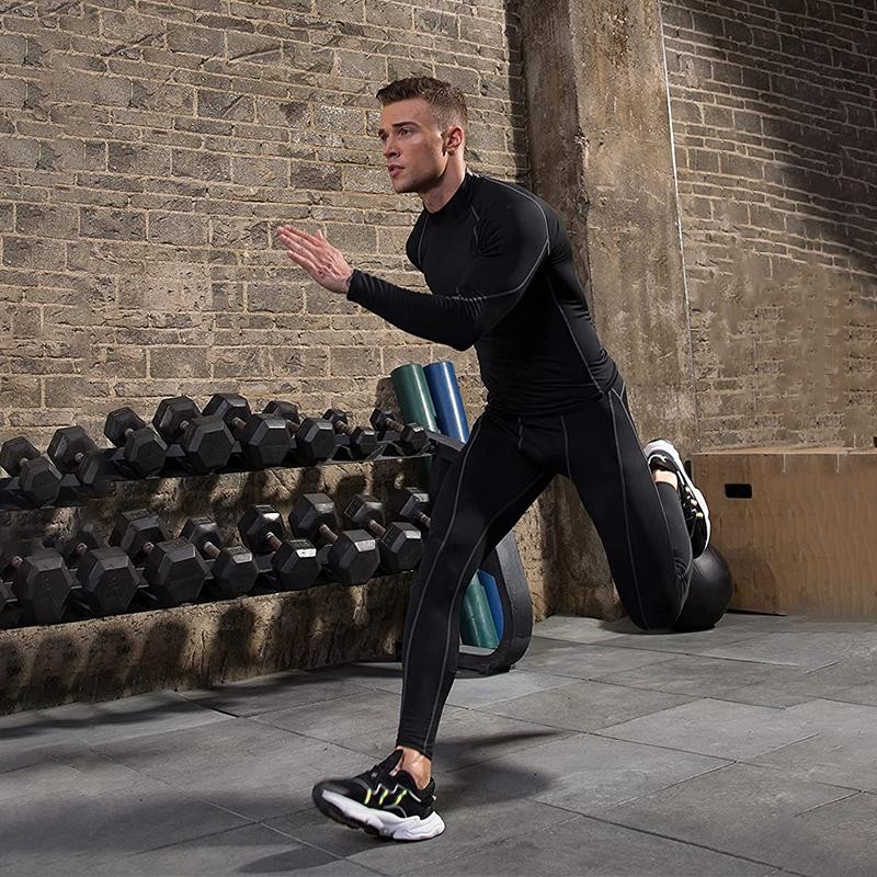 Men Compression Sport T-Shirt Quick Dry Fitness Running Gym Tight Long Sleeve