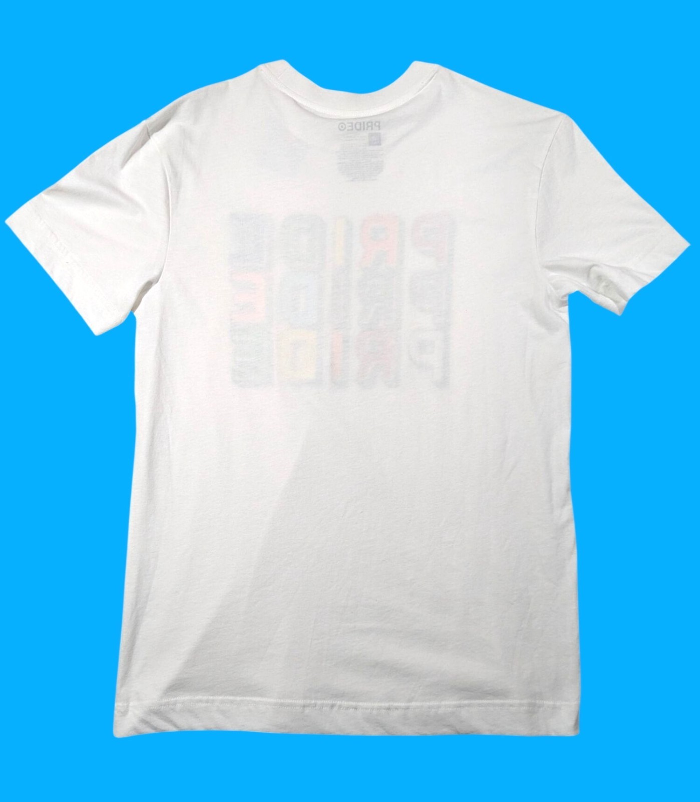 Pride Multicolor Graphic White T-Shirt size XS 60% Cotton 40% Recycled Polyester