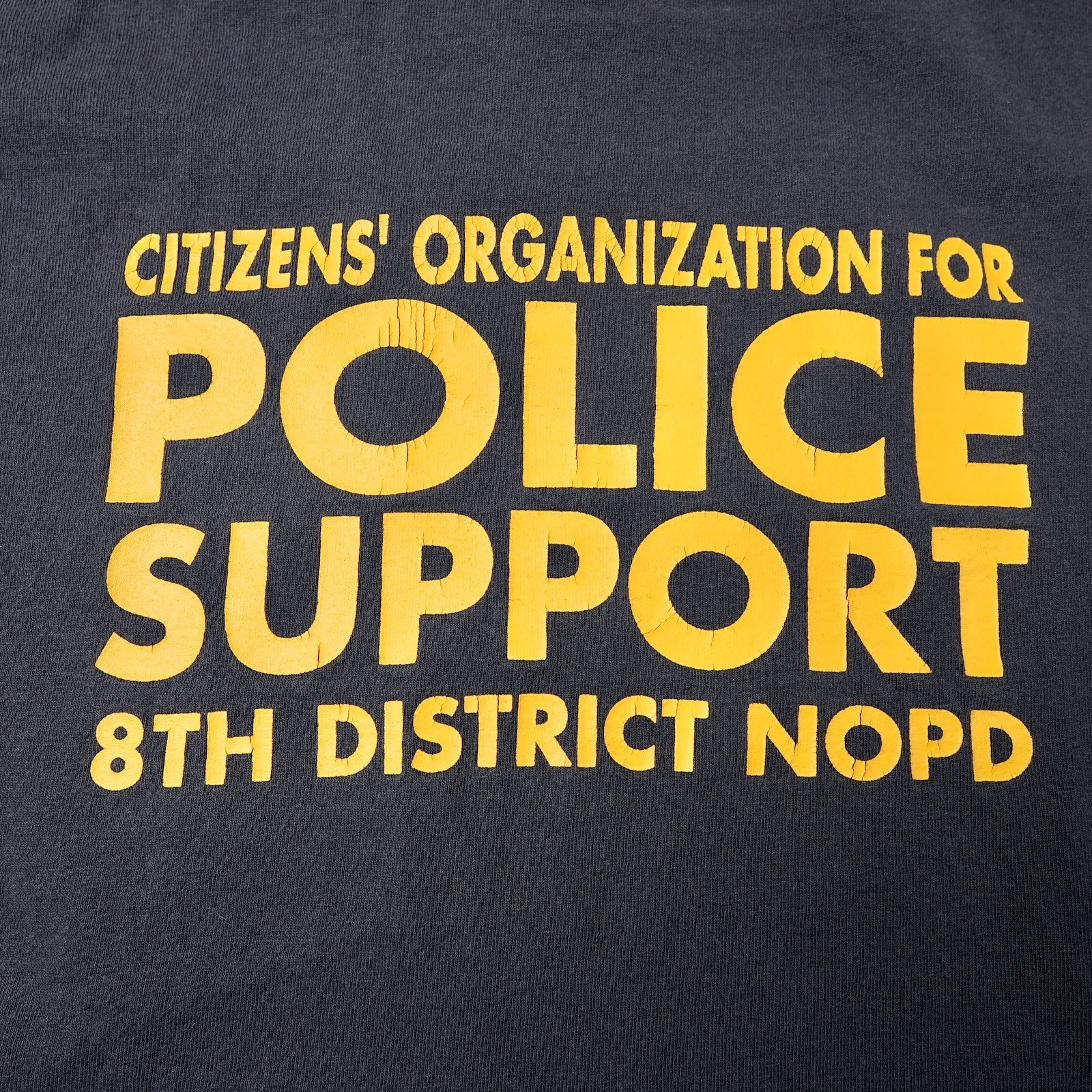 New Orleans COPS 8th District NOPD Police Support T-Shirt Mens Large Black Y2K