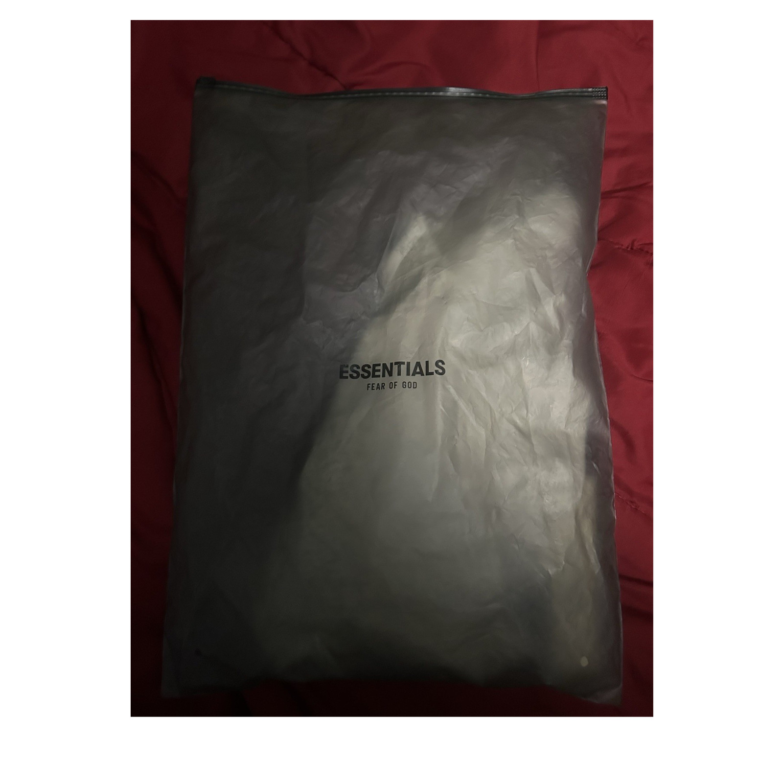 Essentials Fear of God Men’s “Light Oatmeal” T-Shirt Cotton Blend Size Small