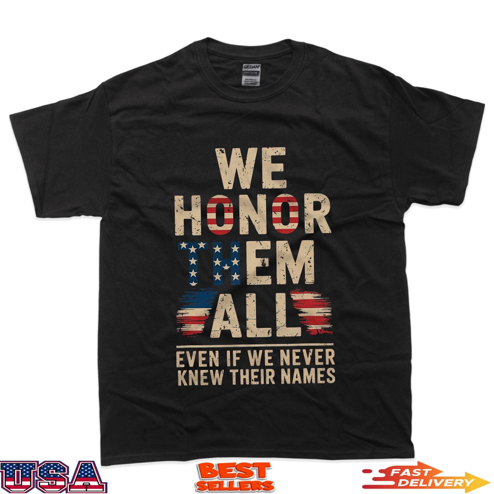 Memorial Day Honor Fallen Heroes Military Boots Dog Tags T-Shirt