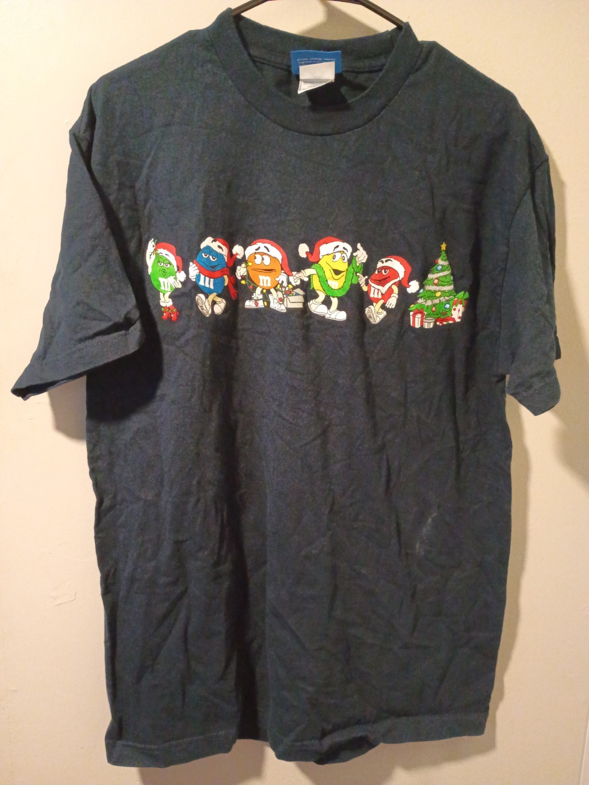 VINTAGE M&M’s Christmas Shirt Adult Large Chocolate Candy Holiday Xmas 1990’s
