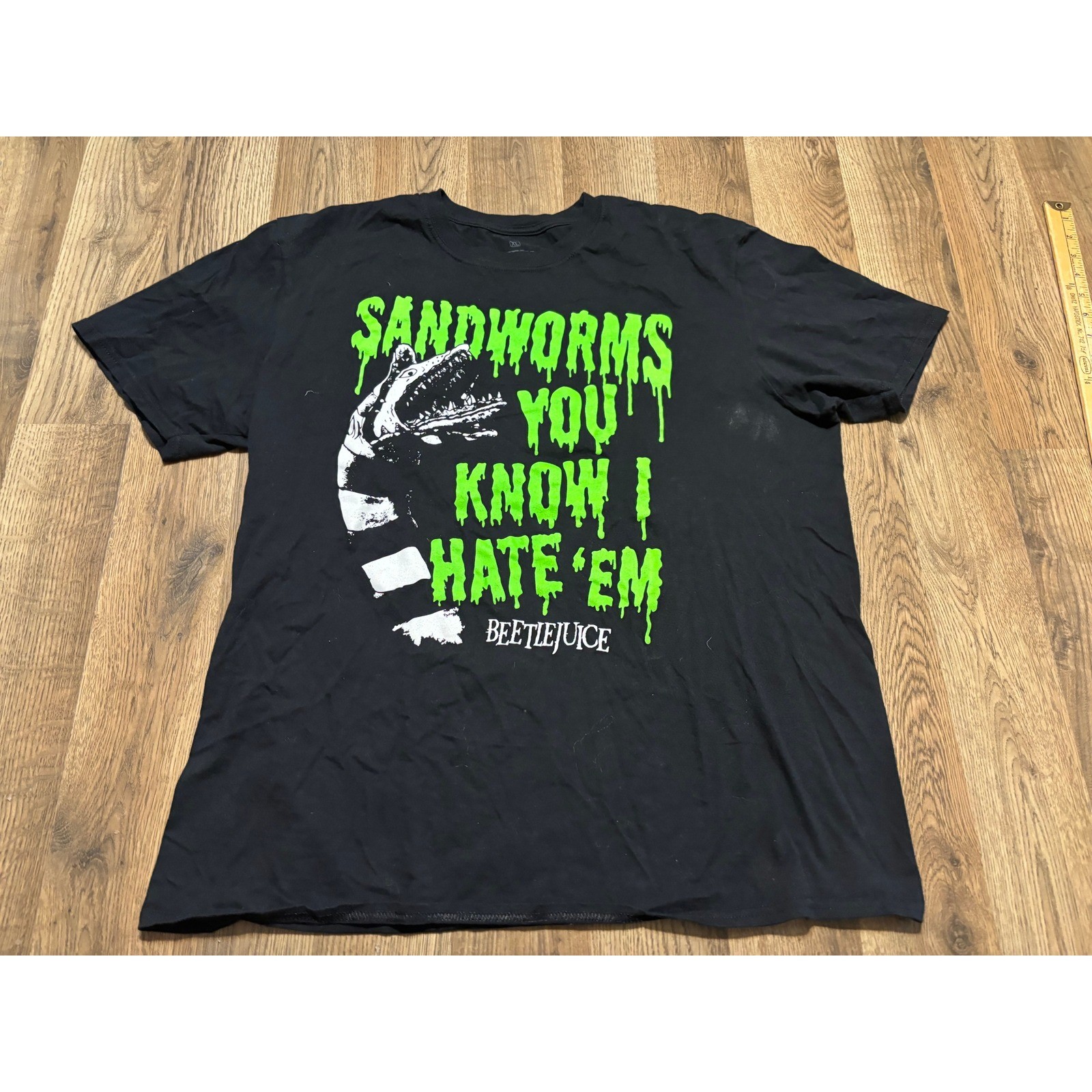 Ripple Junction Beetlejuice T-Shirt Mens XL Black Unisex Sandworms Quote Good