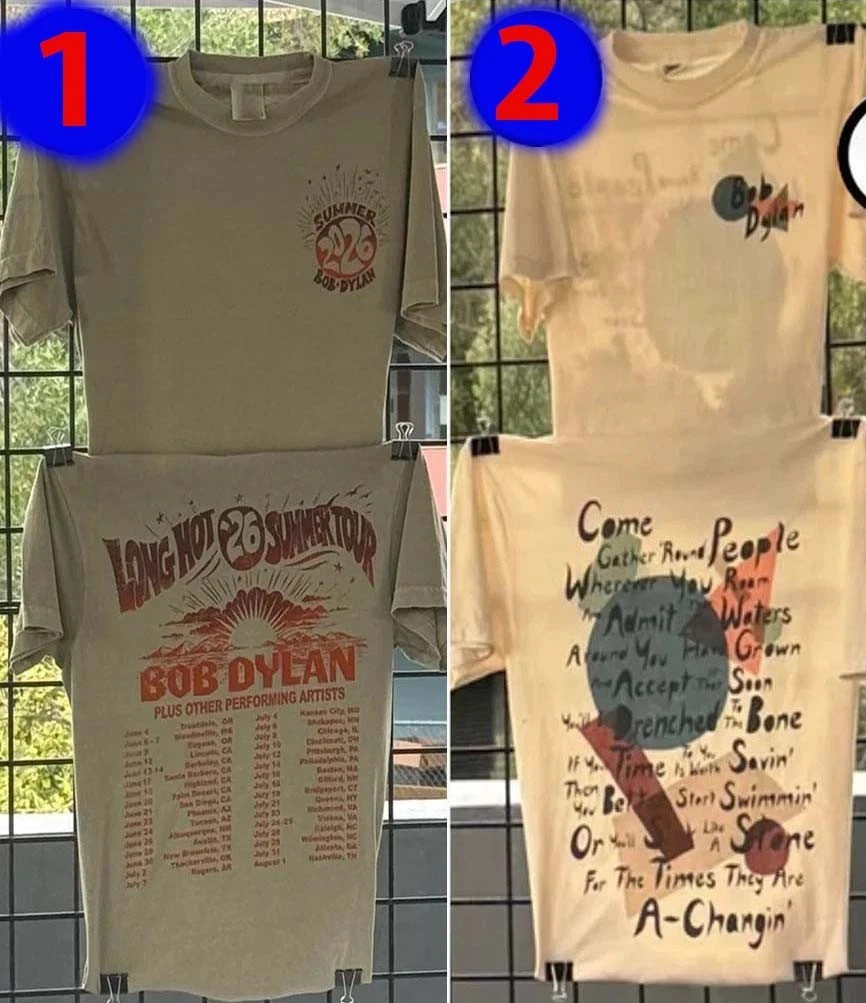 Bob Dylan Bulk 2026 Summer Tour Reprint T-Shirt