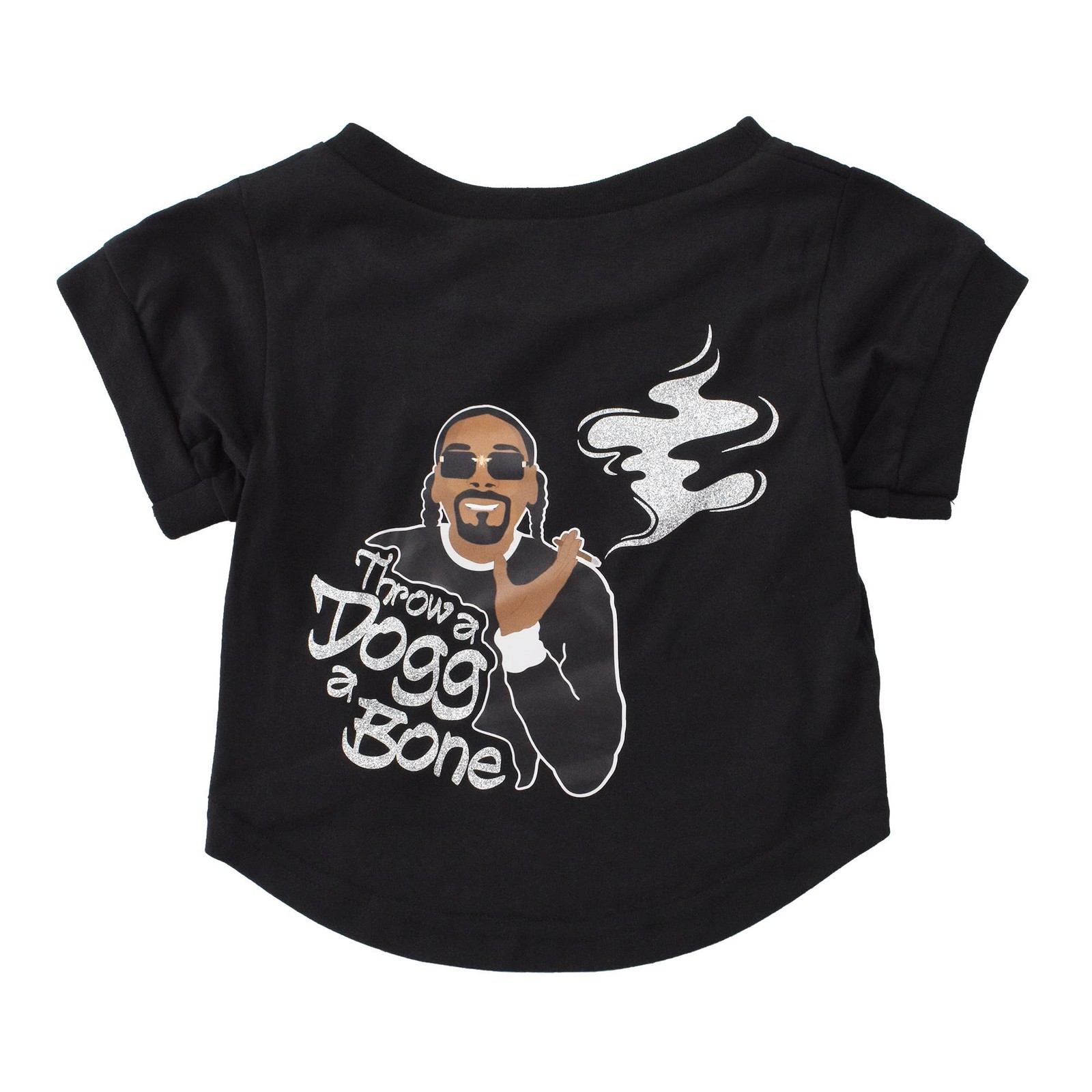 Snoop Doggie Doggs Deluxe Pet T-Shirt Throw a Dogg a Bone, Large