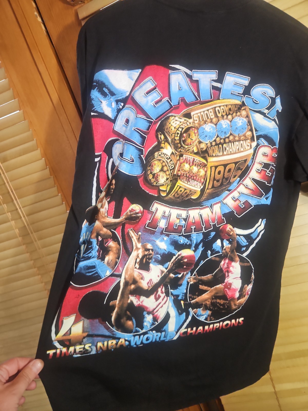 Very Early Dry Rot Vintage 90s Chicago Bulls Short Hills Rap Tee XL 100%Wearable
