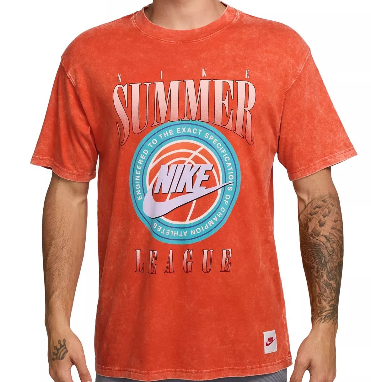 Nike Men’s Max90 Summer League Graphic Loose Fit T-Shirt Picante Red L $45