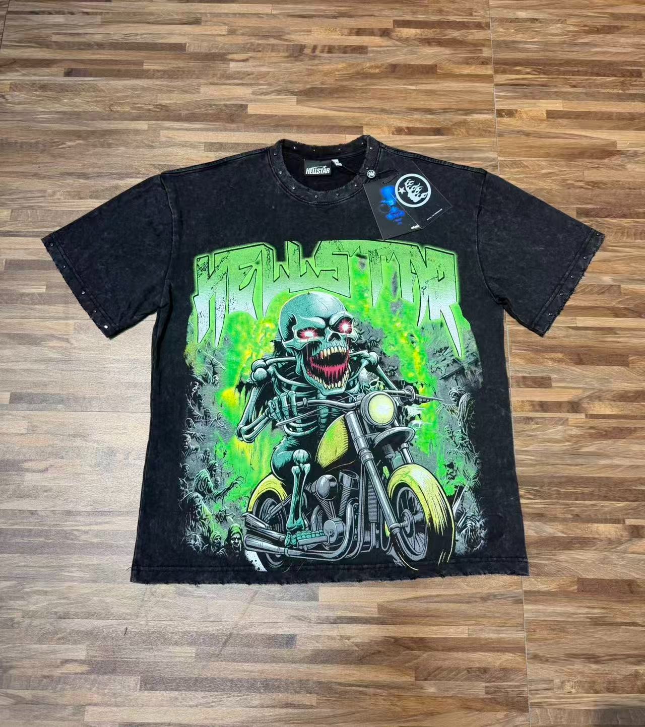 Hellstar tee shirt Men’s Black Cotton NEW S-M-L-XL Casual Sport