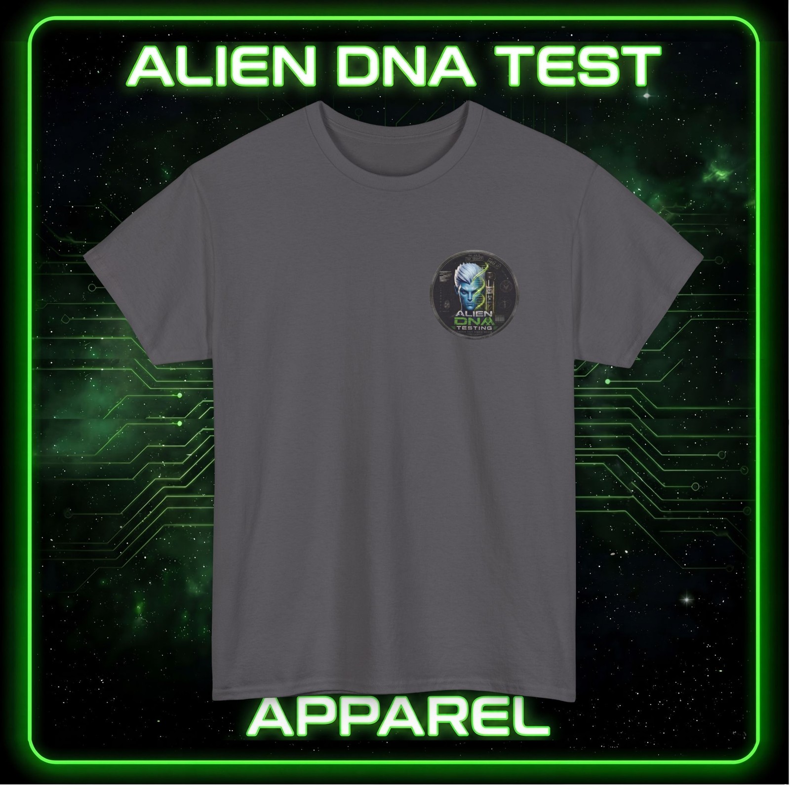 Alien DNA Testing Nordic Alien T-Shirt UFO Area 51 Graphic Tee