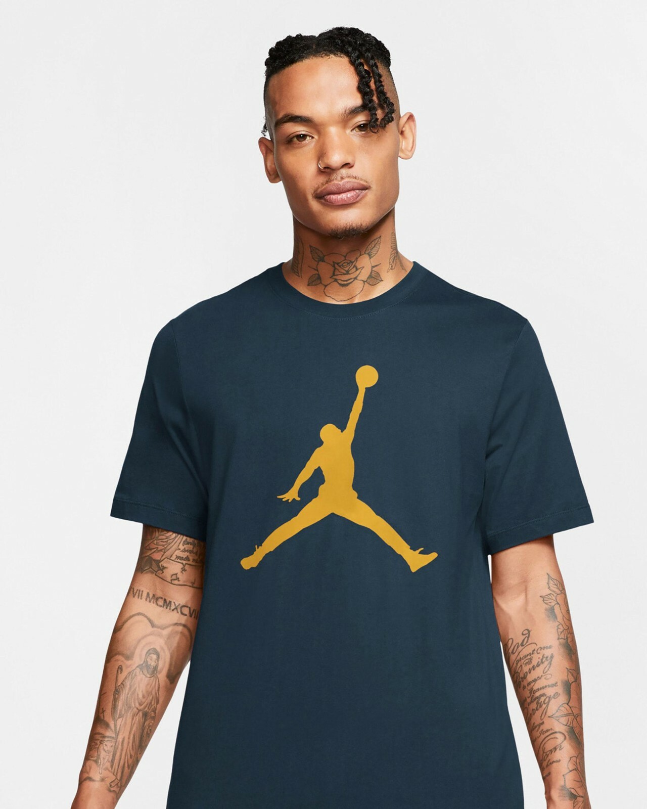 Nike Air Jordan Jumpman Logo Mens T-Shirt Green Multi Size Sportswear Top