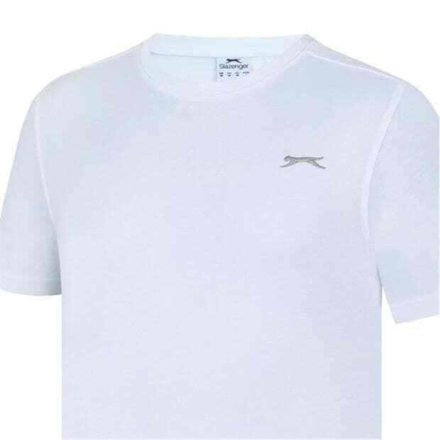 Mens Slazenger 100% Cotton Plain Crew Neck T Shirt XS S M L XL XXL 3XL 4XL BNWT