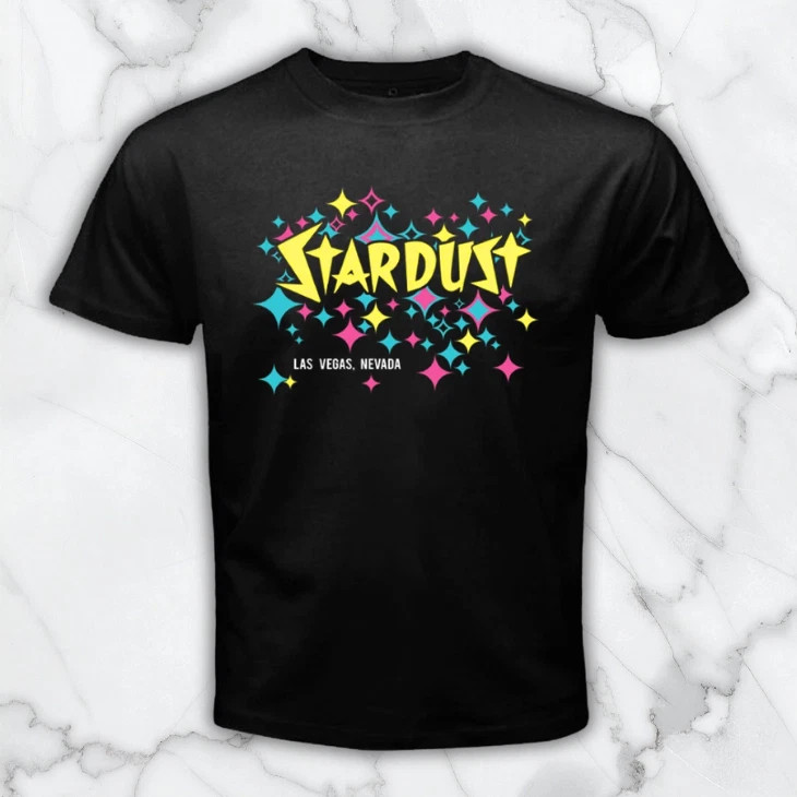 Stardust Hotel Classic Las Vegas Casino Men’s Black Graphic T Shirt Freeships