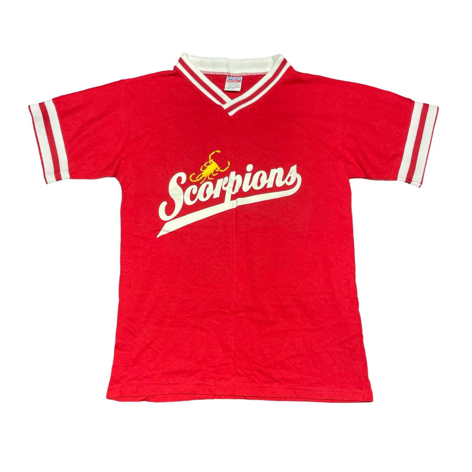VTG Scorpions Red White Soccer Jersey Men’s Size 36 (S) Empire Made in USA