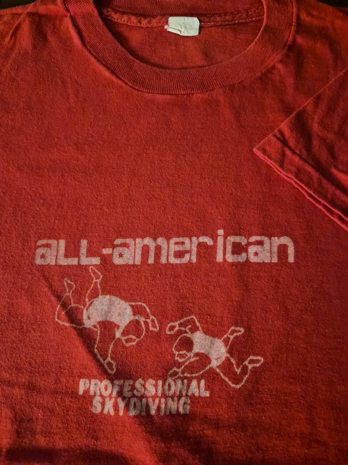 Vintage Late 1970s Early 80s AMERICAN SKYDIVING PROFESSIONAL Shirt Froot ofLoom