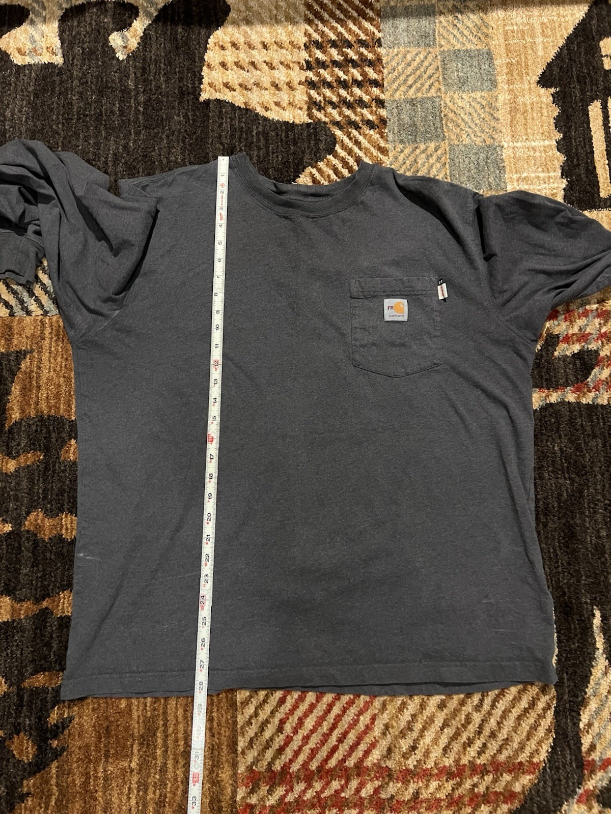🟥🔥🟥 CARHARTT FR FLAME-RESISTANT FORCE LARGE T-SHIRT LONG SLEEVE POCKET CAT 2