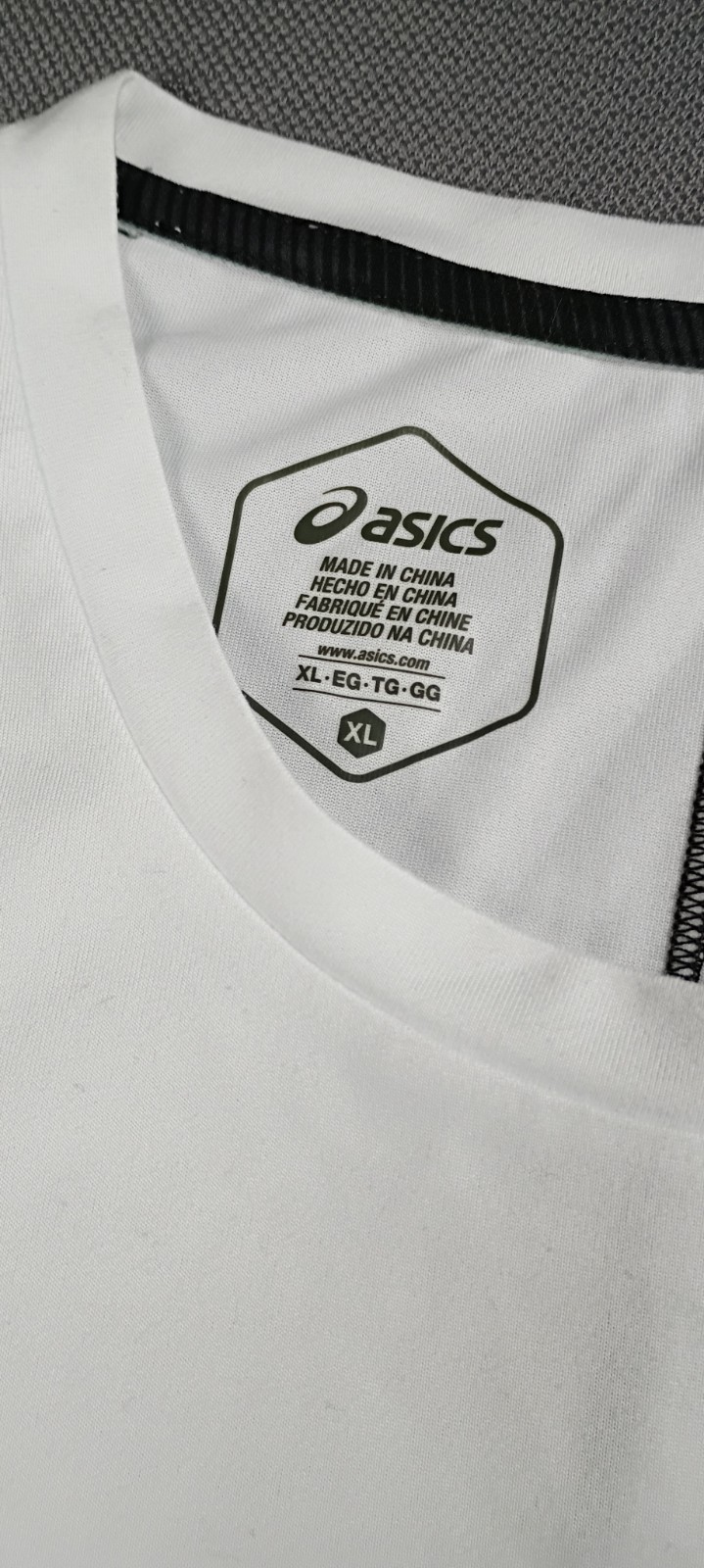 Asics White T Shirt Men Size XL SD Graphic SS Top Running Casual Reflective D1