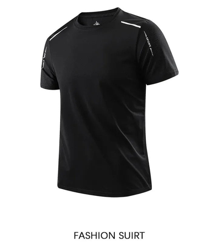 Men’s Running Quick Drying T-shirts Breathable Hiking Fishing Tees.