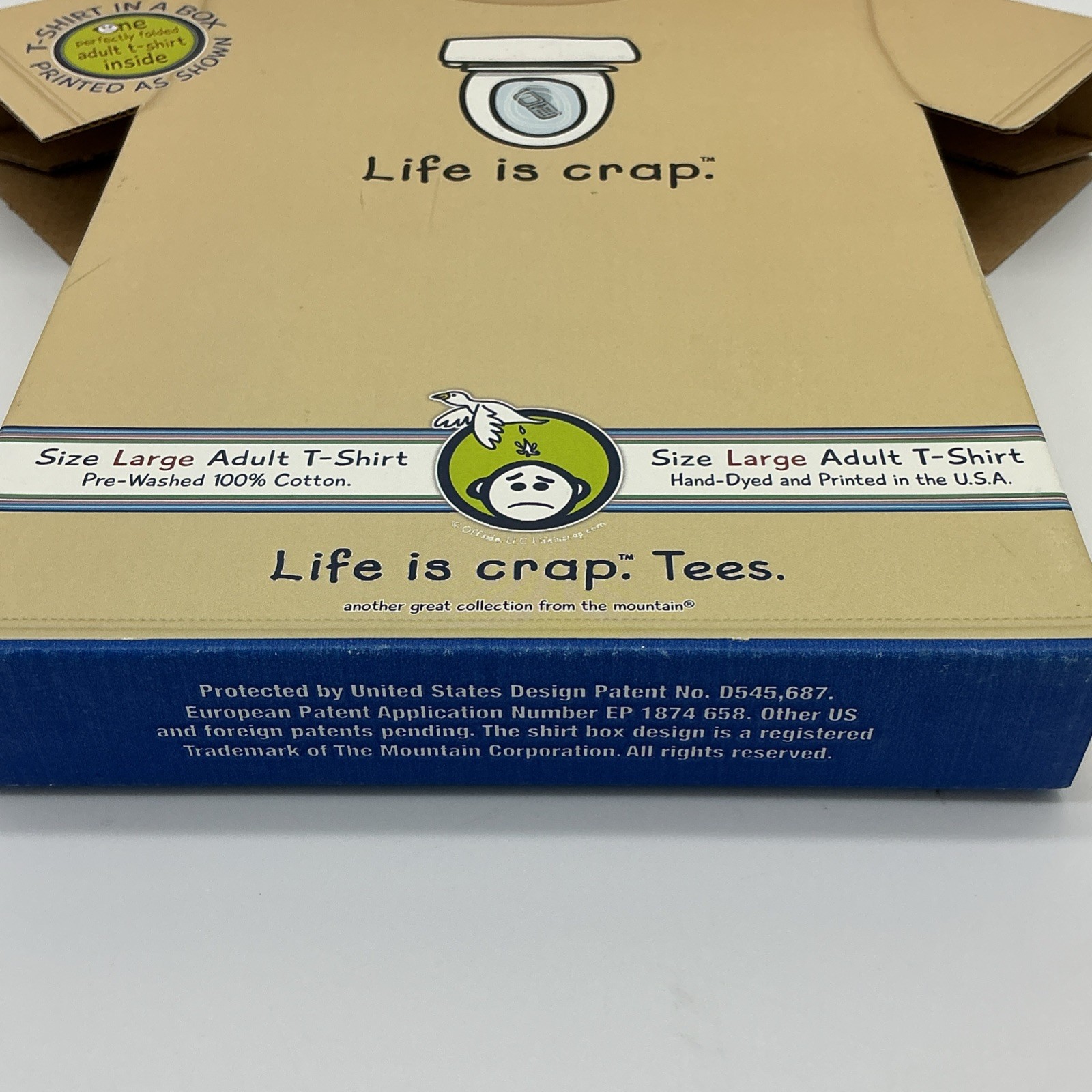 Unisex Large Life Is Crap Dropped Cellphone In Toilet Graphic T Shirt New In Box
