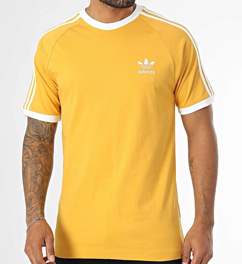 NEW MEN’S ADIDAS ORIGINALS 3-STRIPES CALIFORNIA TEE SHIRT ~SIZE LARGE ~ IZ2370
