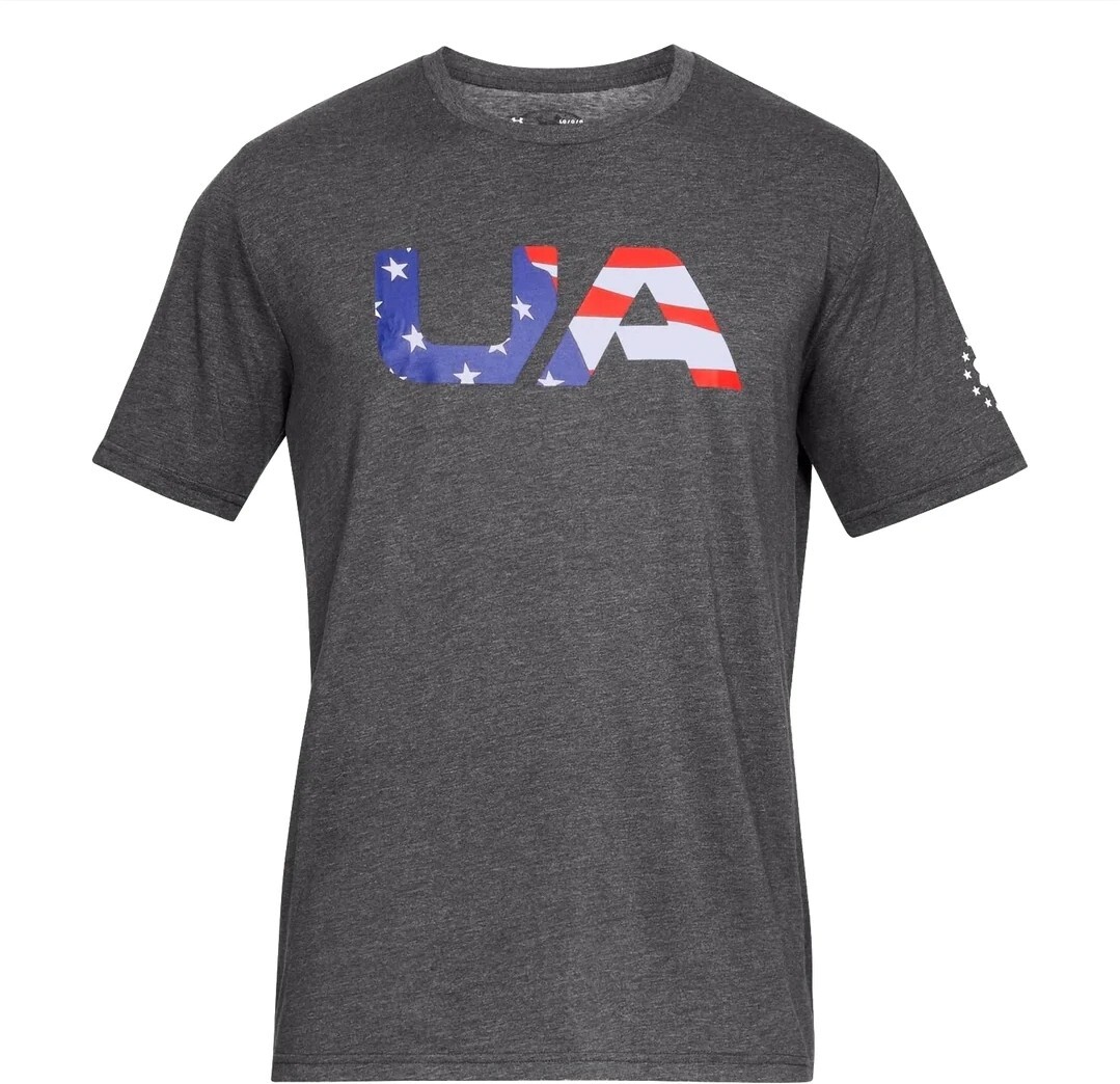 Under Armour Men’s UA Freedom Big Flag USA T-Shirt, Graphite, Sz. Small