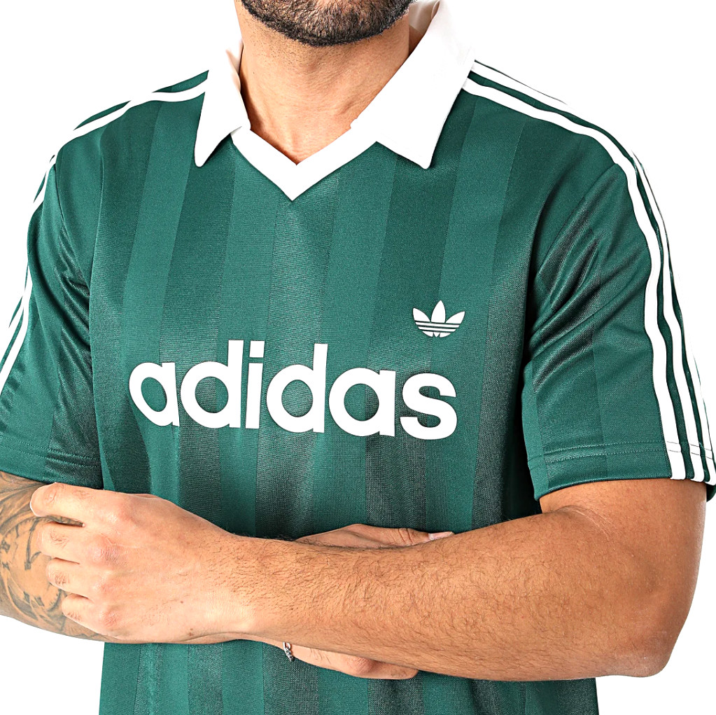 NEW MEN’S ADIDAS ORIGINALS TREFOIL POLY COLLAR TEE SHIRT ~SIZE LARGE #KE358G