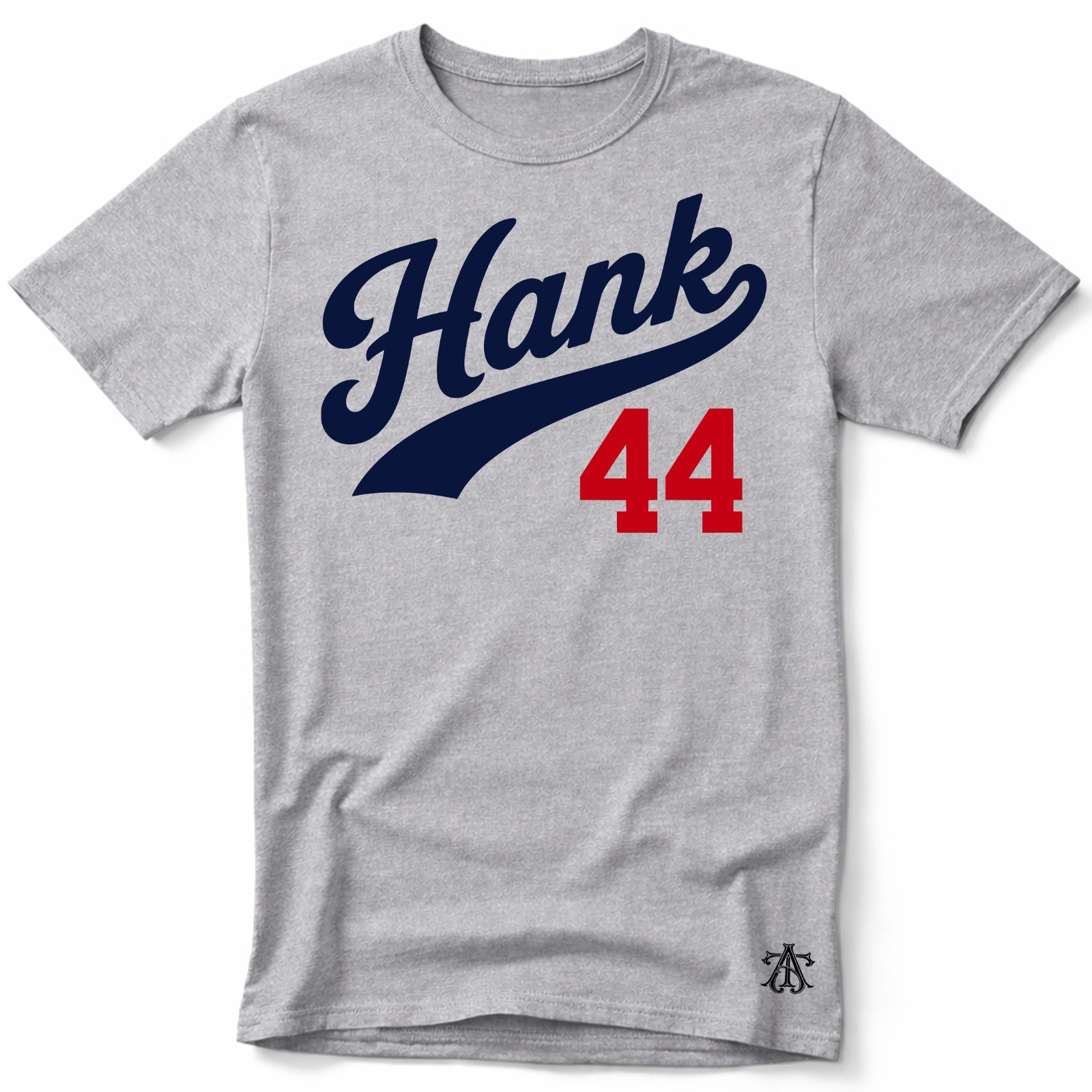 HANK 44, Baseball HOF themed Pre-Shrunk Ring Spun Cotton T-Shirt