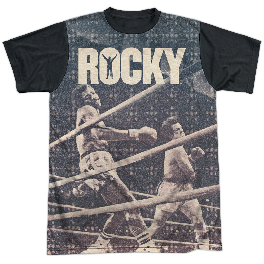 Rocky Battle Adult Halloween Costume T Shirt (Black Back), S-3XL