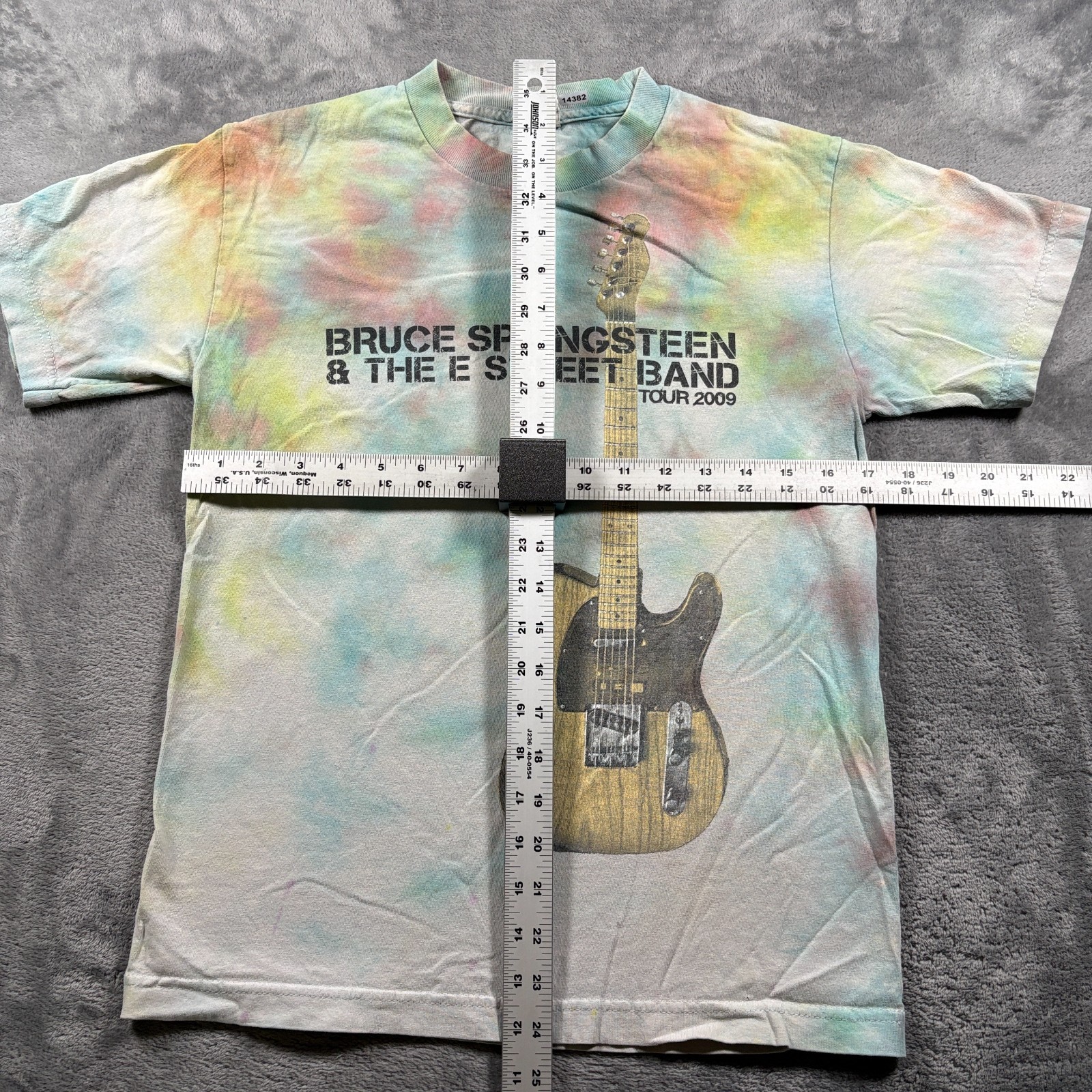 Bruce Springsteen & The E Street Band 2009 Tour T-Shirt Mens Small Multi Tie Dye