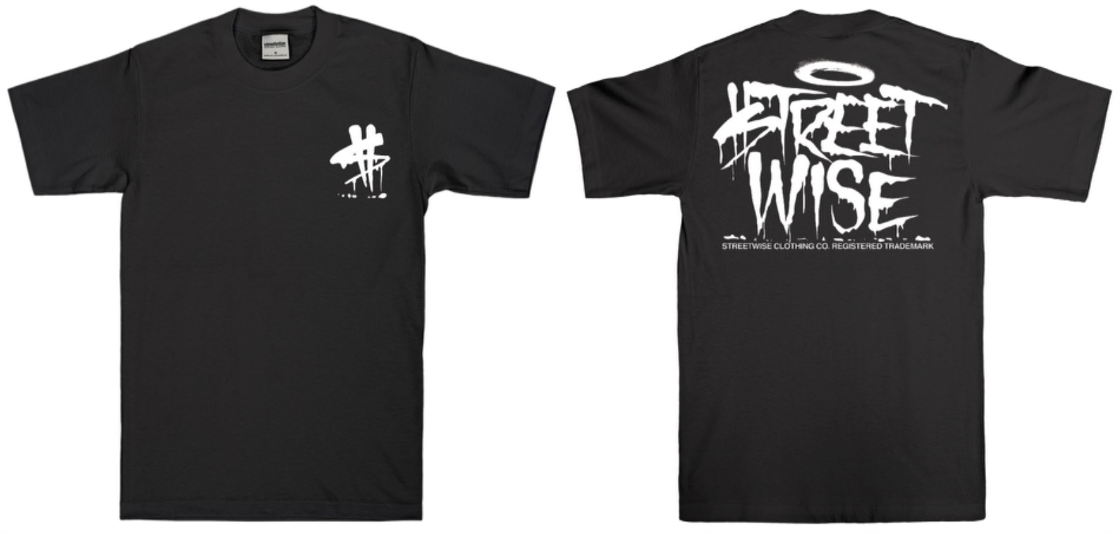 streetwise Drippin’ Graphic T-Shirt Black & Gray M-5XL