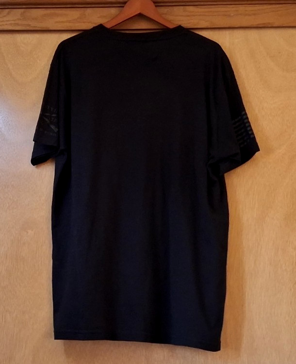 Grunt Style Men’s This We’ll Defend Skull American Flag Black Tee T Shirt Sz XL