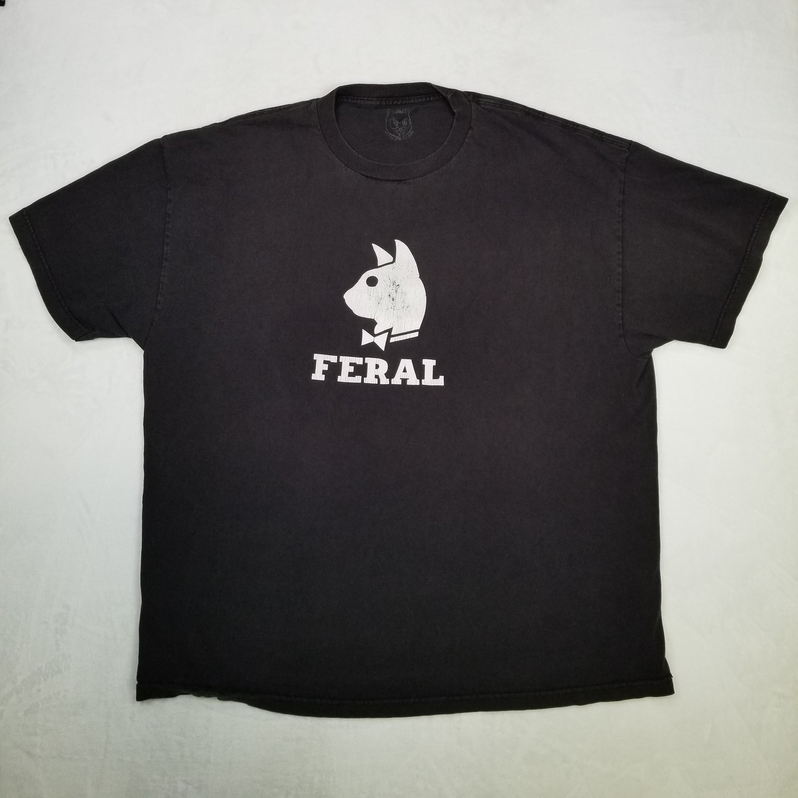 Feral Streetwear Black Dog Head Bowtie Men’s Graphic T-Shirt Casual