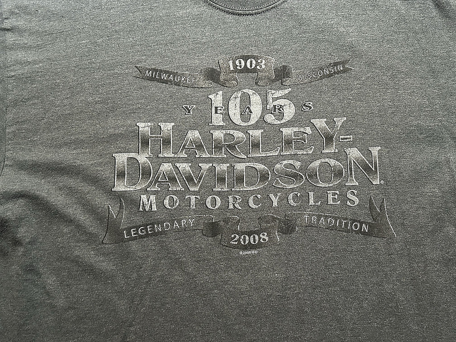 Harley Davidson 105th Anniversary 2008 House of Harley Shirt Milwaukee 2008 XL