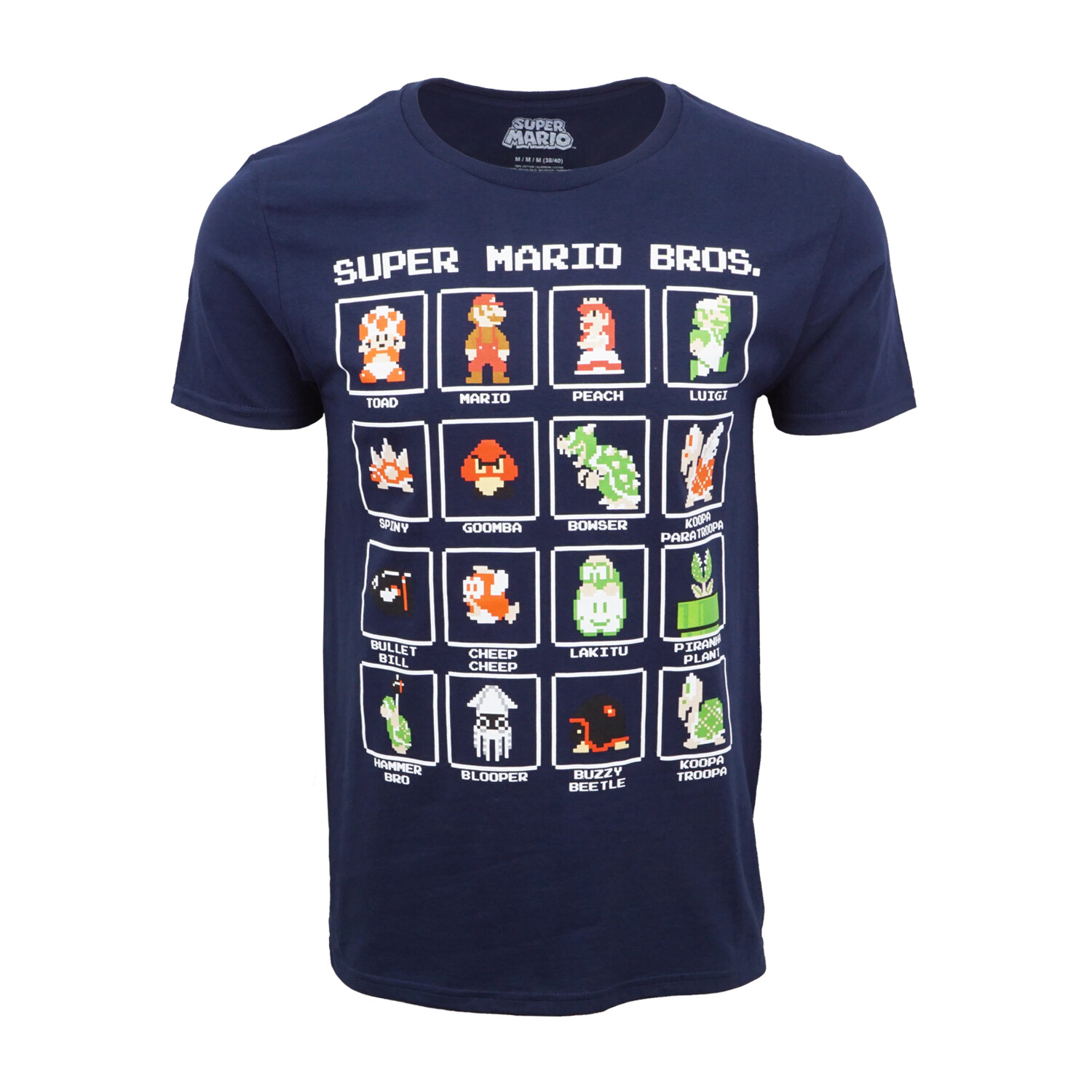 SUPER MARIO CHARACTER T SHIRT OFFICIAL LICENSE TEE