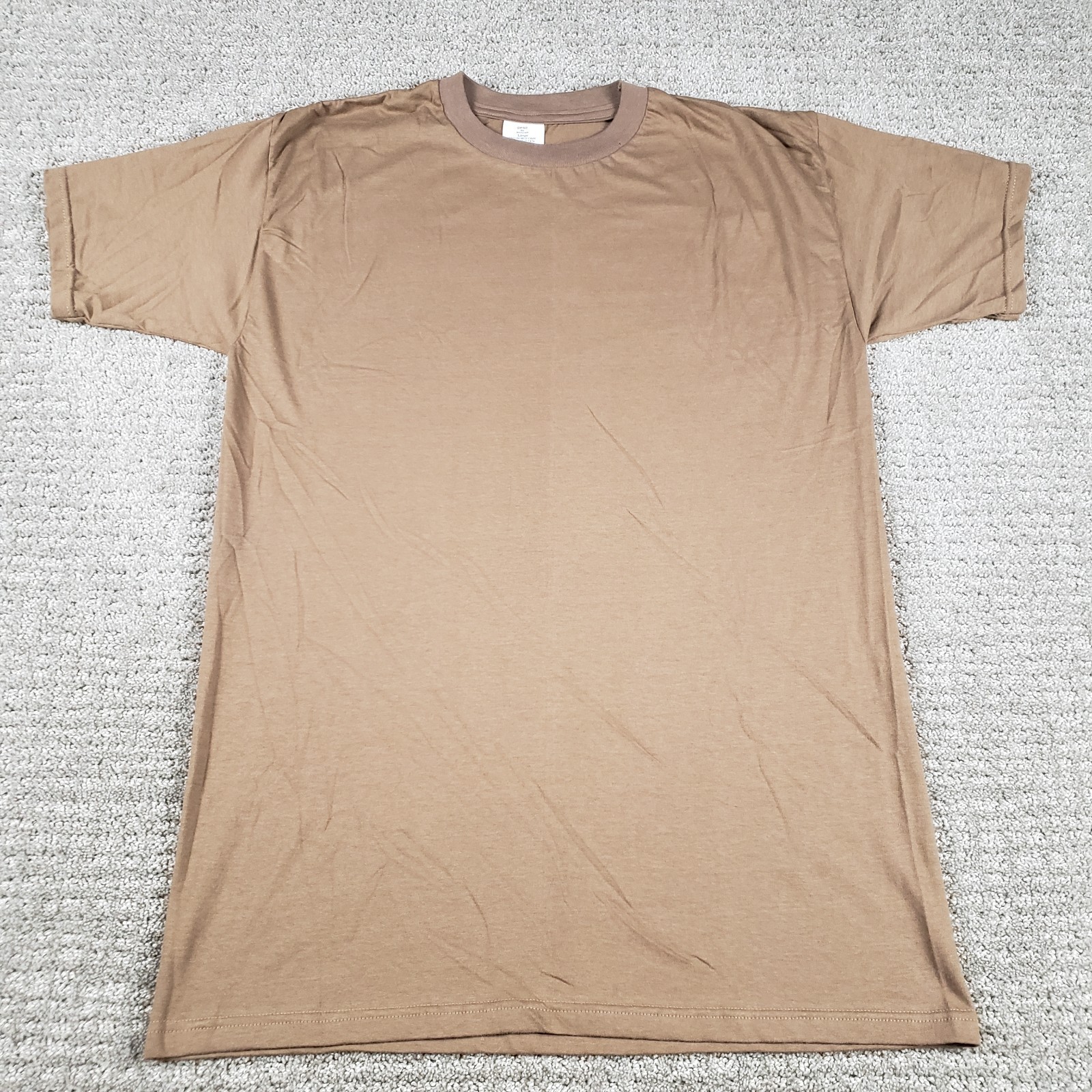 US Army Undershirt T-Shirt Mens (L) Coyote Brown DPSC Skilcraft Vintage 90s BDU
