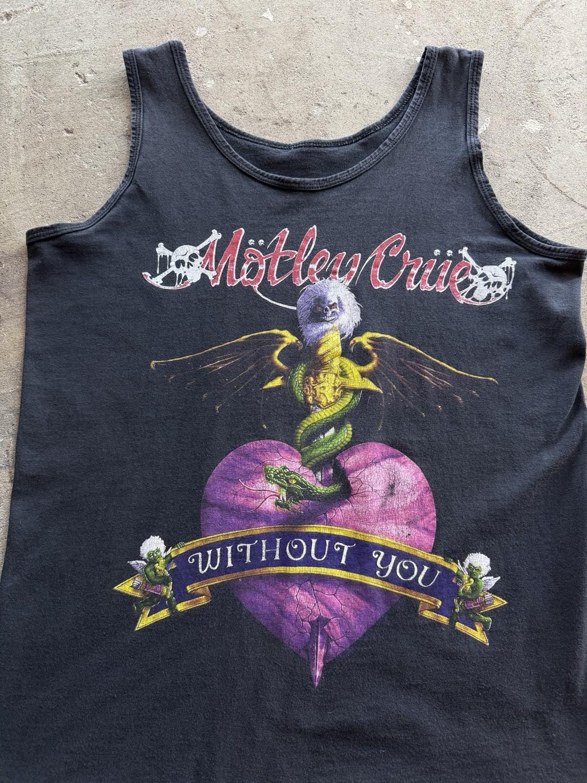 Vintage 80s/90s Motley Crue Without You Metal Band Tank Top Shirt Men’s Medium