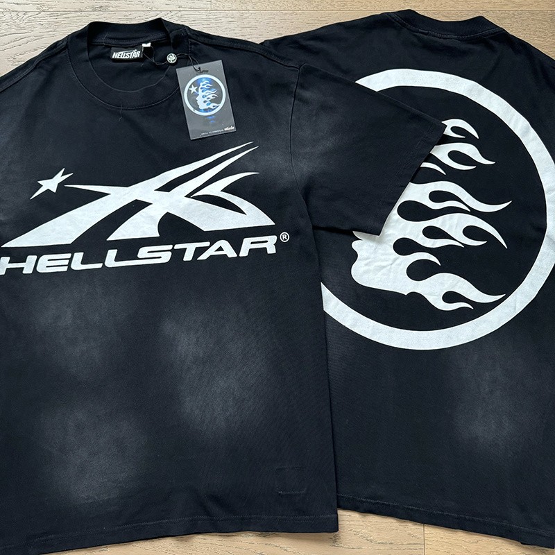 26SS Hell Studios star Classic white logo print Men’s Short Sleeve T-shirt