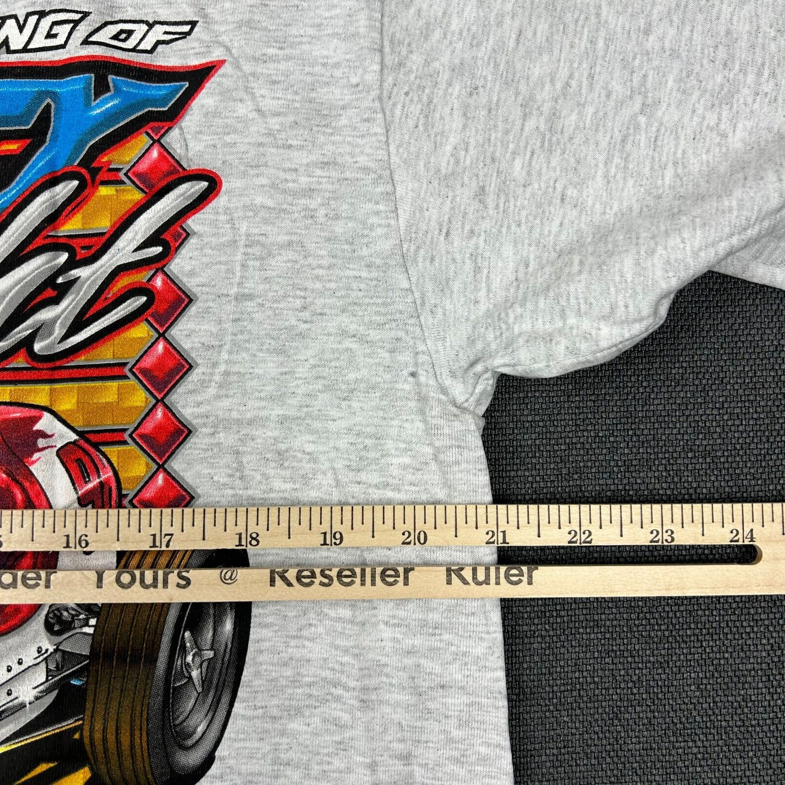 Vintage Midget Grand Prix Shirt Mens Large Gray Turkey Night Speedway Racing 98