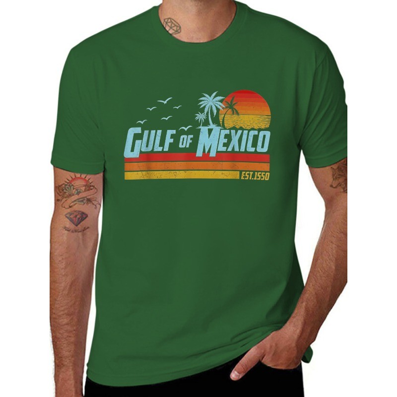 Gulf of Mexico Est 1550 Retro Vintage Beach T-Shirt