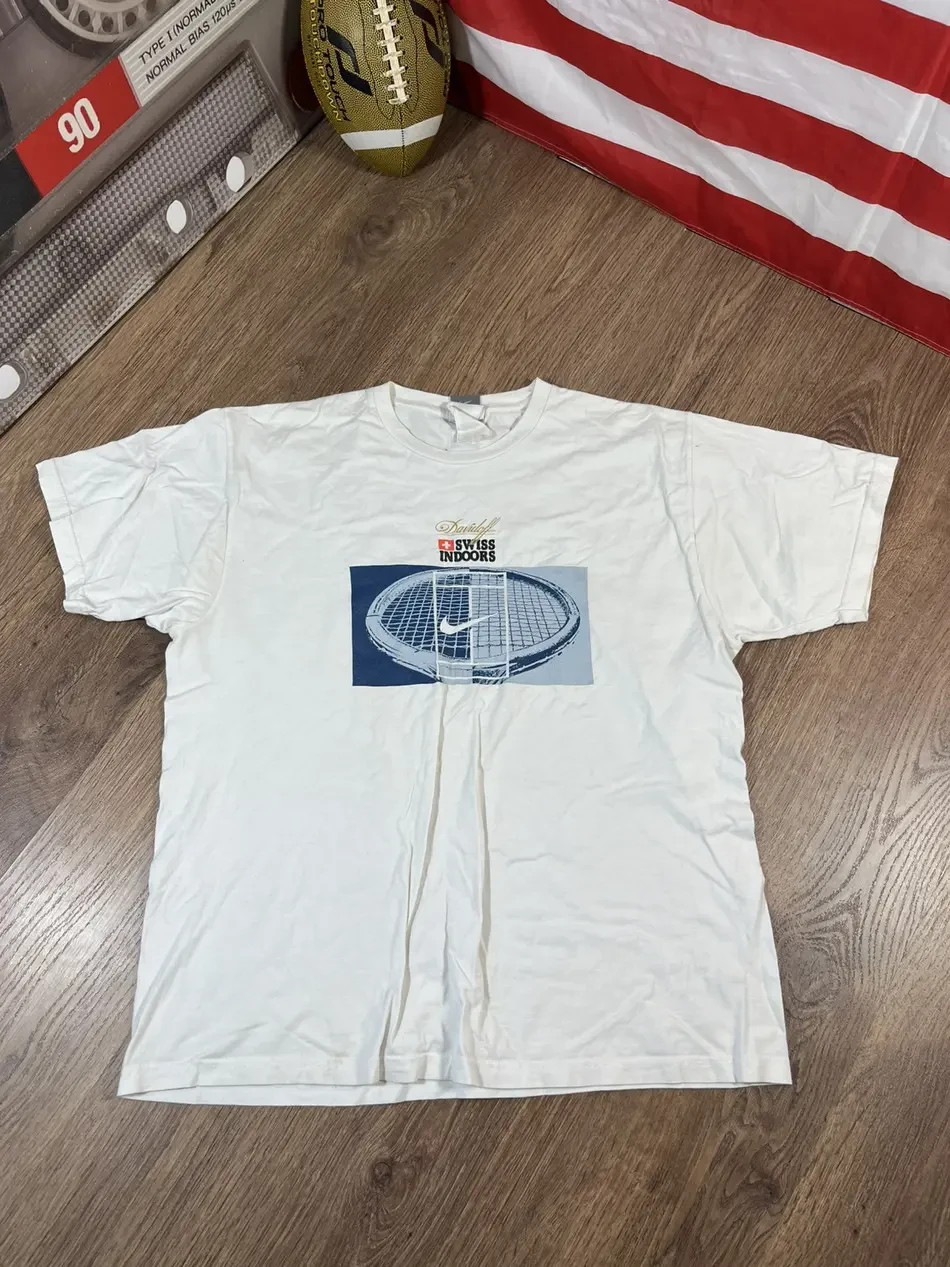 Nike Vintage 90s T Shirt Davidoff Swiss Indoors