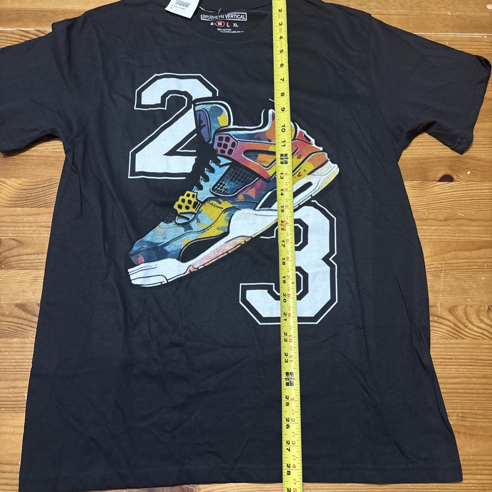 Brooklyn Vertical 23 Number And Shoe Logo T Shirt Size Medium NWT