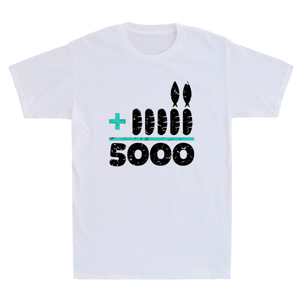 Jesus 2 Fishes 5 Breads 5000 Chosen Against The Current Funny Meme Men’s T-Shirt