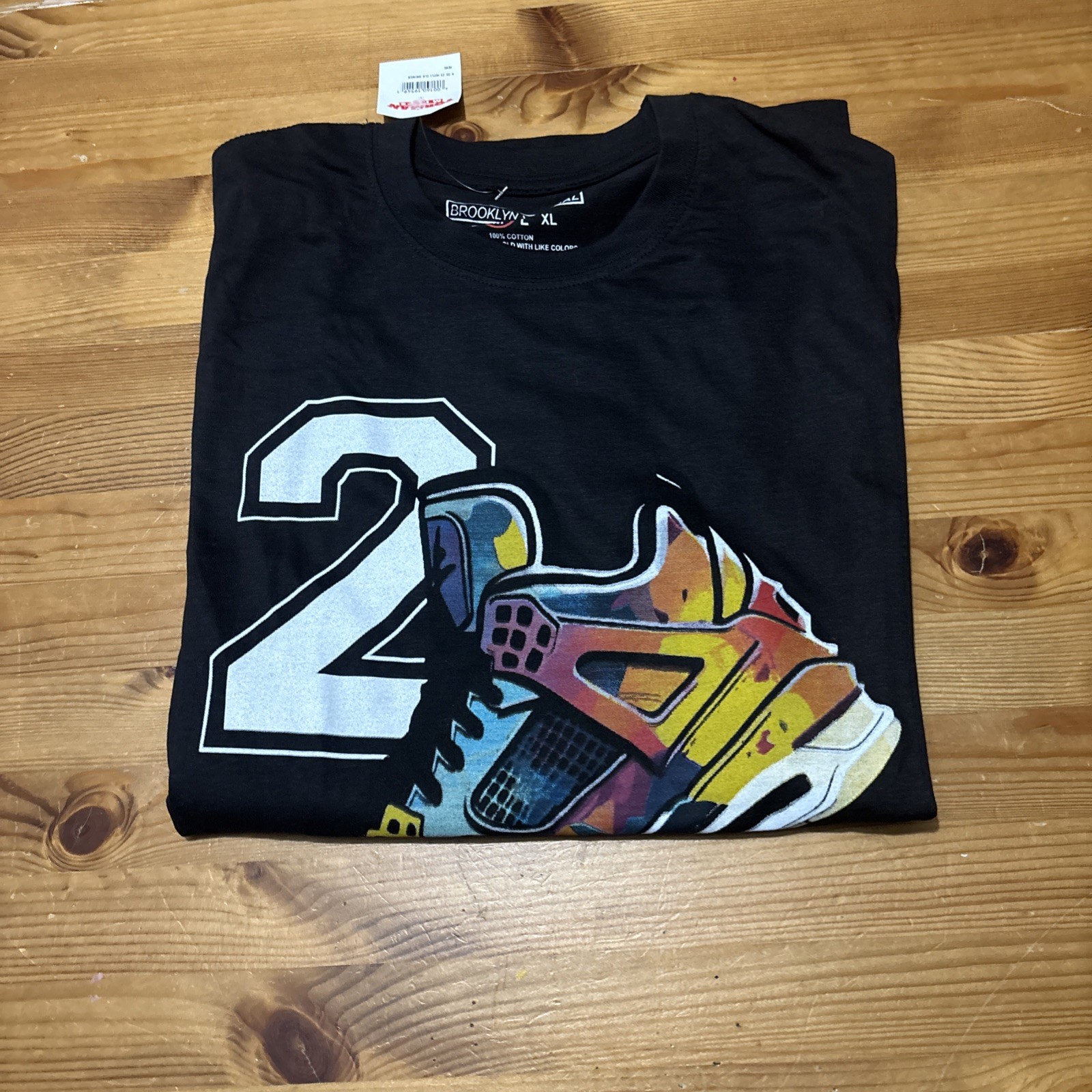 Brooklyn Vertical 23 Number And Shoe Logo T Shirt Size Medium NWT
