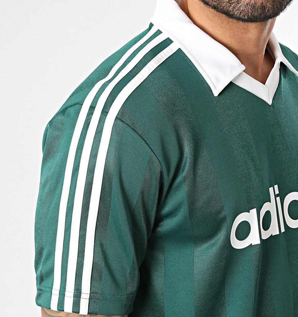 NEW MEN’S ADIDAS ORIGINALS TREFOIL POLY COLLAR TEE SHIRT ~SIZE LARGE #KE358G
