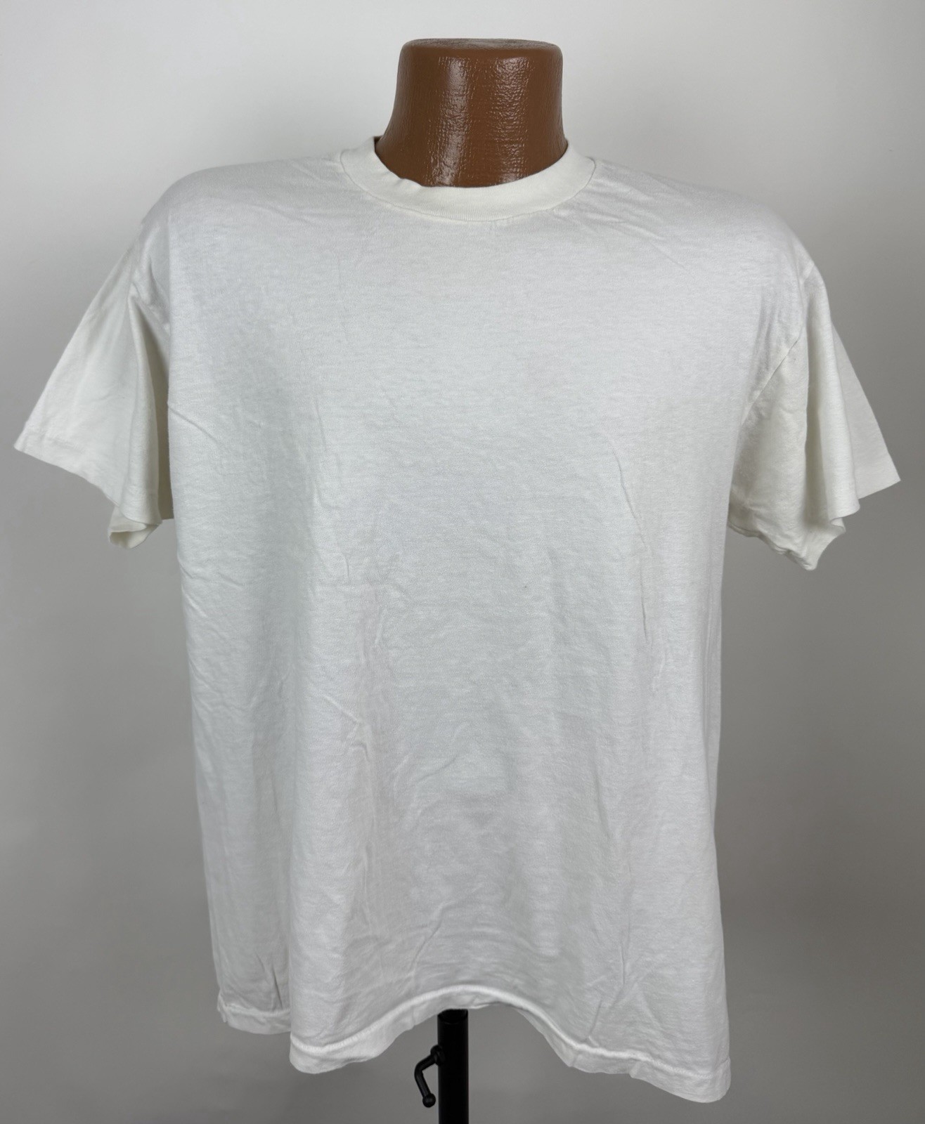Vintage Jockey T-shirt Mens XL Tight Fit White Tee Undershirt Minimal USA Made