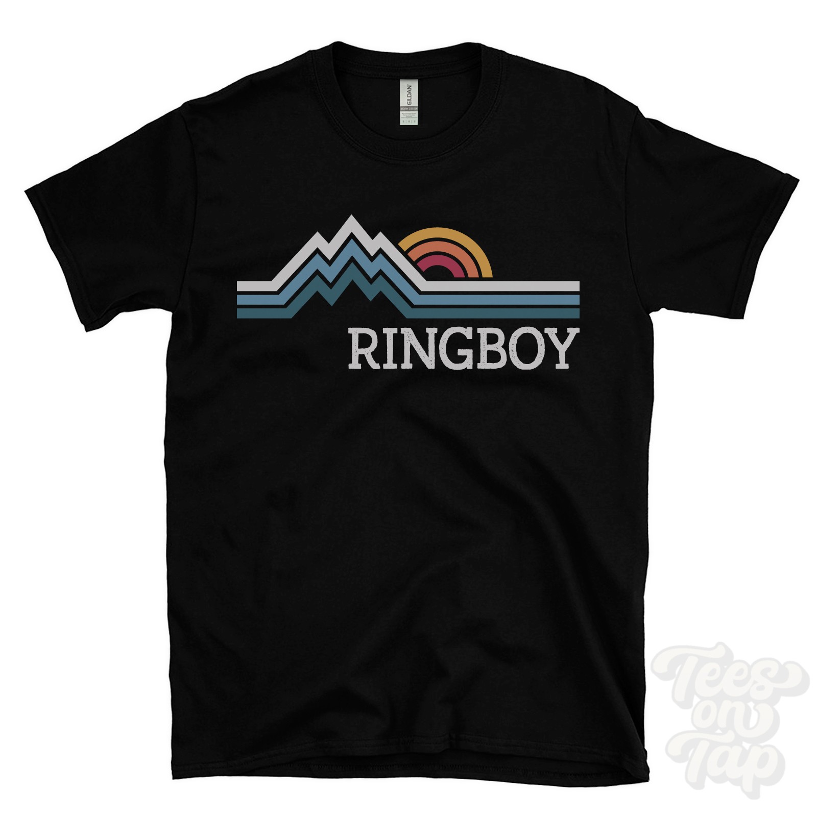 RINGBOY RETRO LOGO PARODY T-SHIRT portavogie down district northern ireland