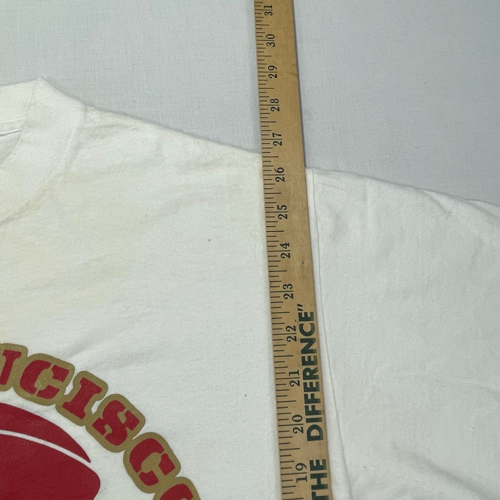 VTG 80s San Francisco 49ers NFL T-Shirt size L Bike Made in USA See Description