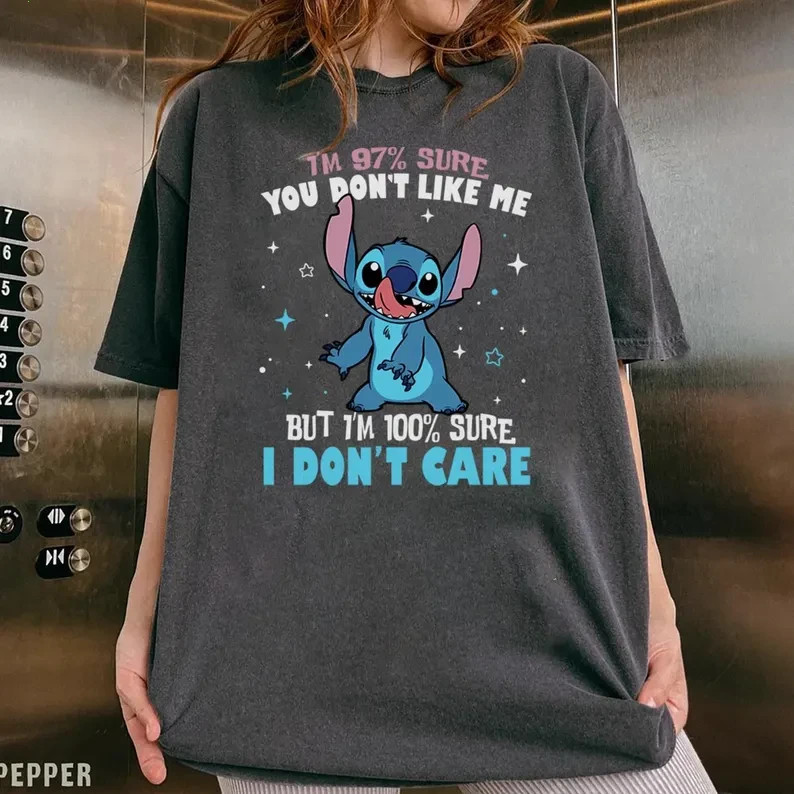 I’m 97% Sure You Don’t Like Me – Funny Stitch Shirt – Cute Disney Graphic Tee